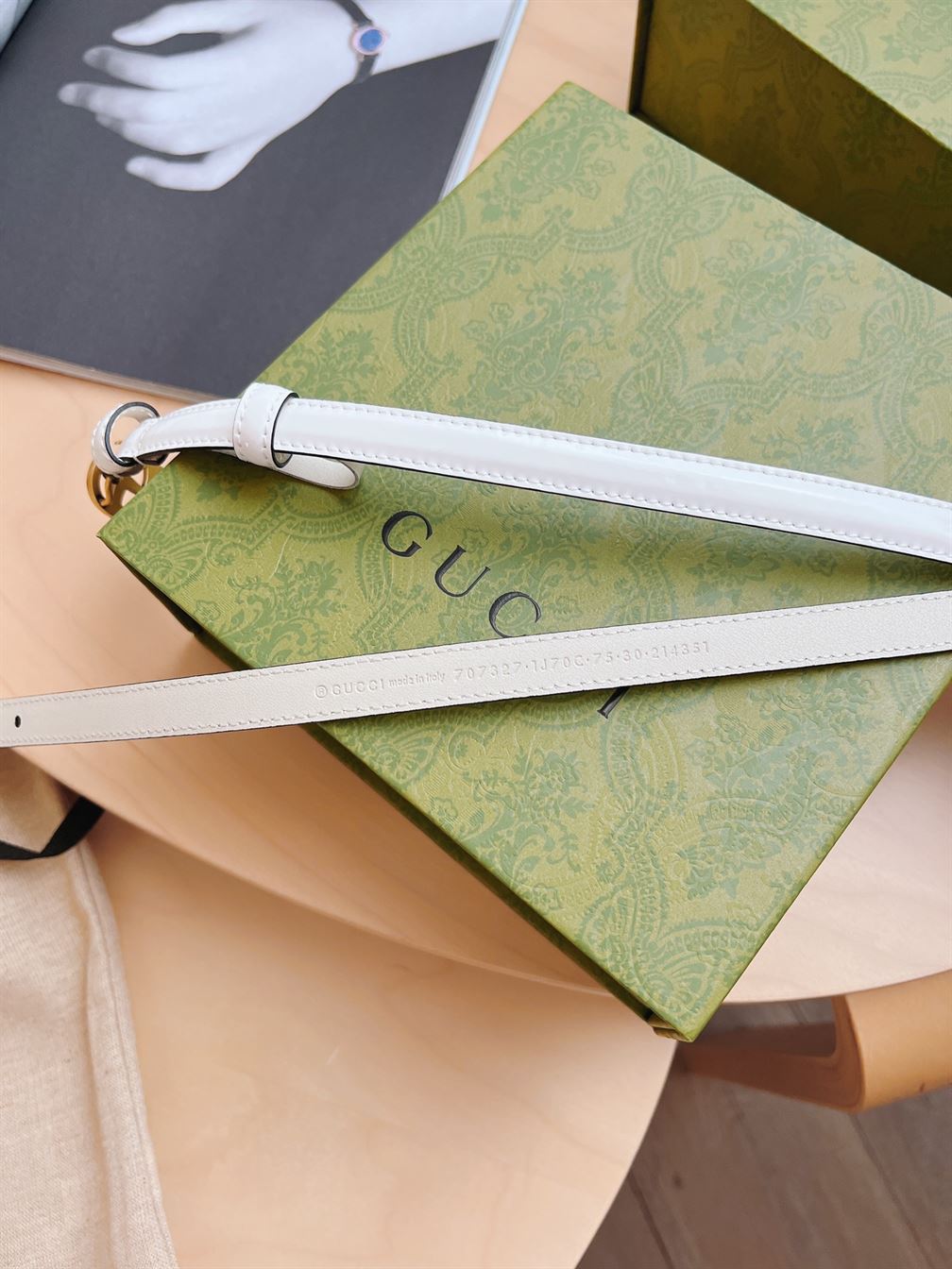 GUCCI THIN PATENT DOUBLE G BELT – GB050