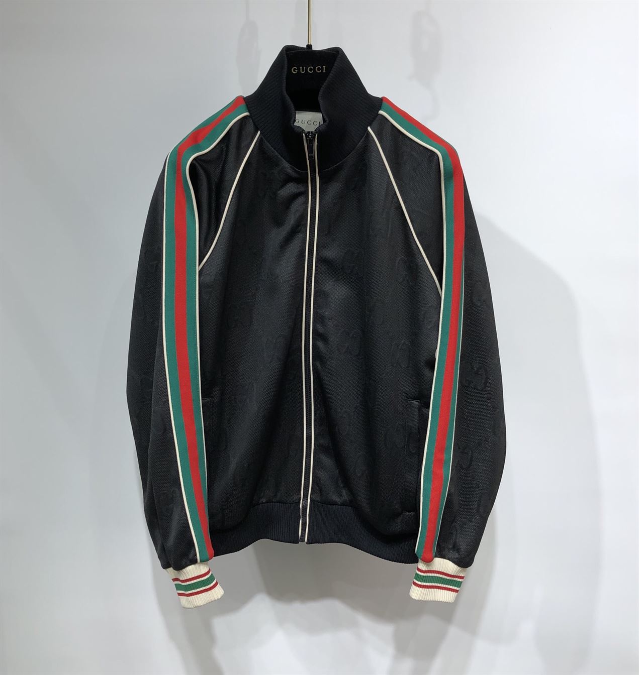 GUCCI GG JACQUARD JERSEY ZIP JACKET BLACK GG JACQUARD JERSEY – GCJ001