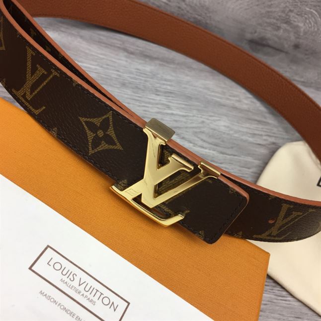 LOUIS VUITTON LV INITIALES 30MM REVERSIBLE BELT MONOGAM – LBE085