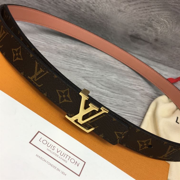 LOUIS VUITTON BELT LV INITIALES RESERSIBLE MONOGRAM ROSE POUDRE – LBE003