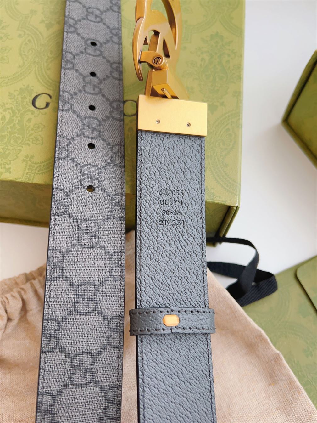 GUCCI LEATHER BELT WITH DOUBLE G – GB031