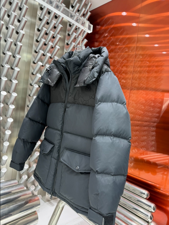 GUCCI Puffer Black Coat – GCJ049