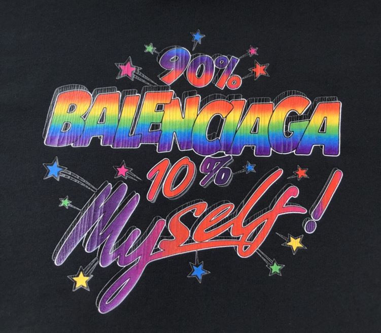 BALENCIAGA RAINBOW LOGO PRINT HOODIE – BH011