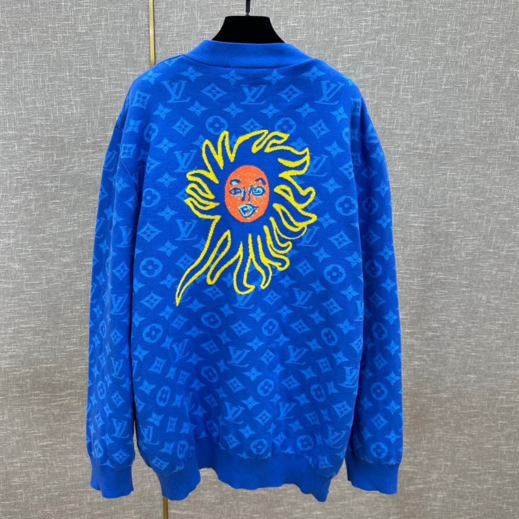 LOUIS VUITTON LV x YK MONOGRAM FACES KNITTED CARDIGAN – LVH052