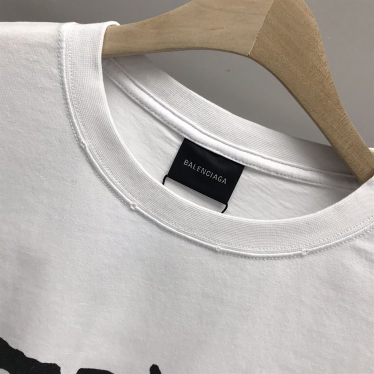 BALENCIAGA HAND DRAWN BB ICON T-SHIRT MEDIUM FIT IN WHITE – BAS014