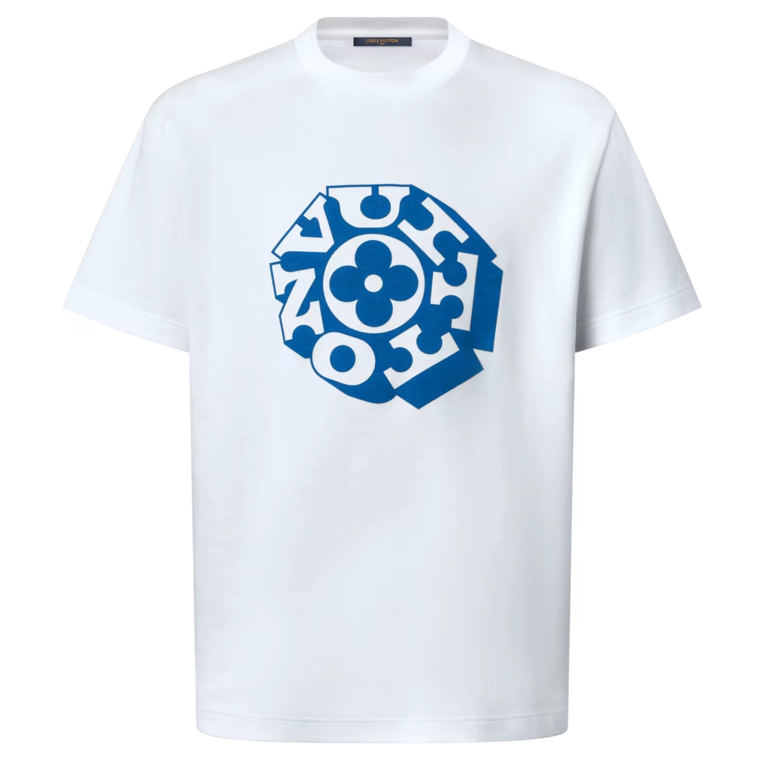 PRINTED SIGNATURE T-SHIRT IN WHITE – LVTS099