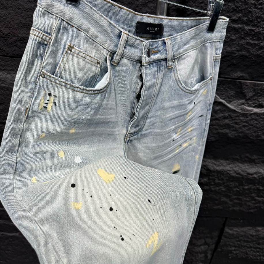 Amiri Men Painter Straight-leg Blue Jeans – AMIJ014