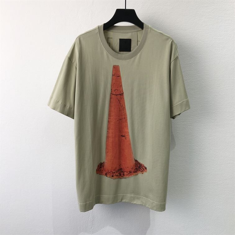 GIVENCHY SLIM FIT T-SHIRT IN JERSEY WITH CERAMIC PRINT IN LIGHT GREEN – GTS004