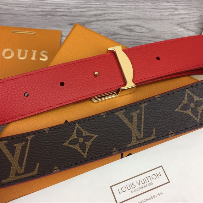 LOUIS VUITTON LV INITIALES 30MM REVERSIBLE BELT MONOGAM – LBE083