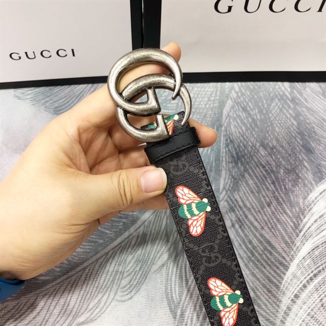 GUCCI GG MARMONT THIN BELT WITH BEES – GB033