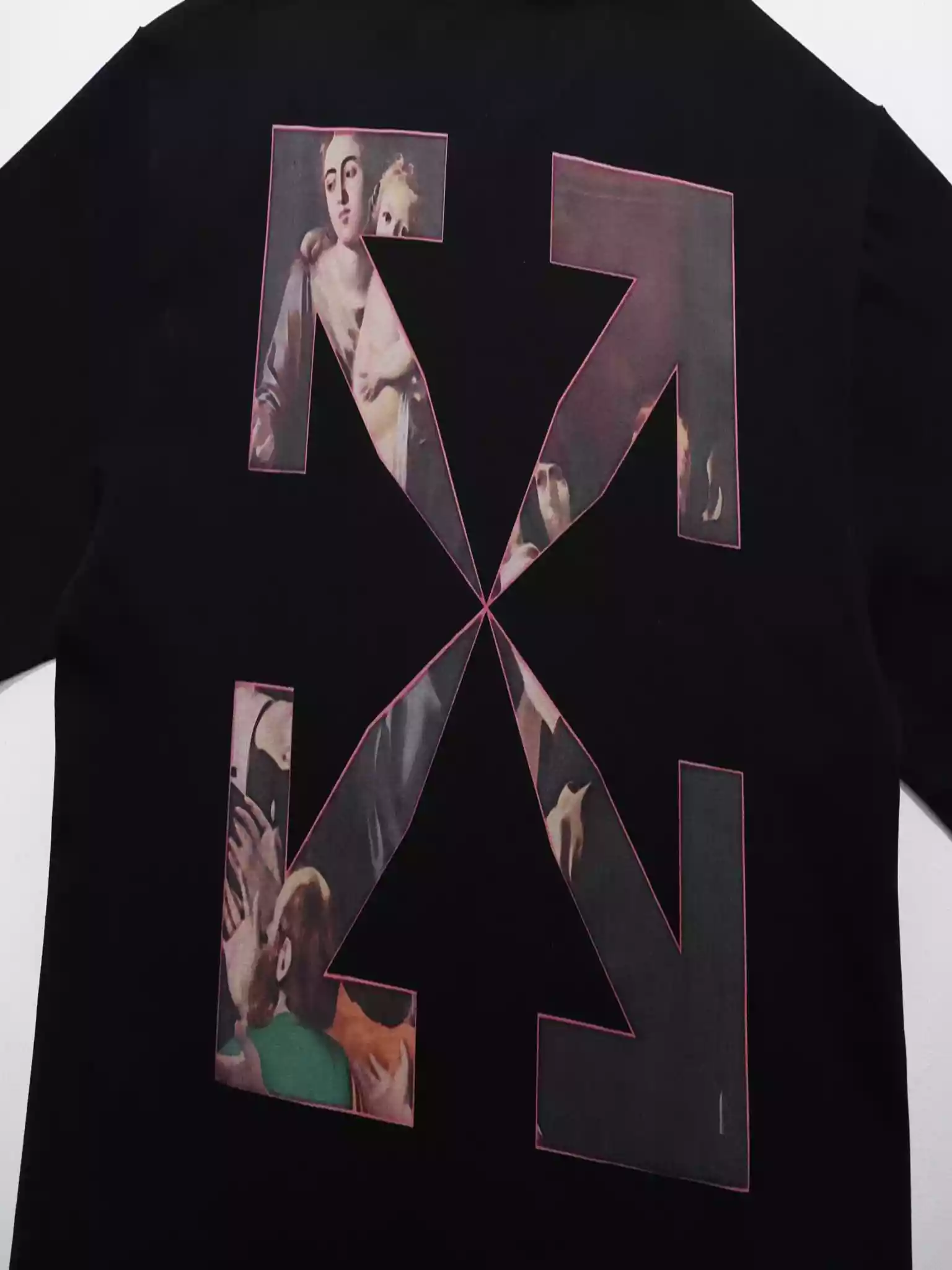 Off-White Sprayed Caravaggio Slim T-Shirt In Black – OWS010