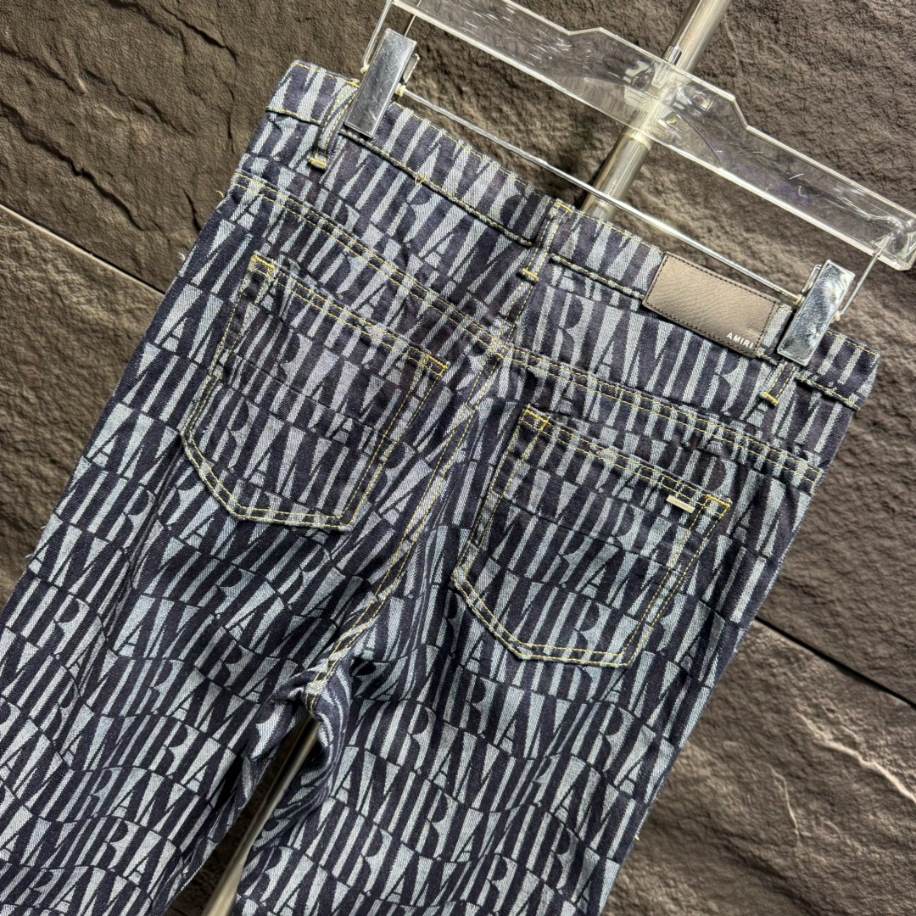 Amiri Jacquard Snap Black Jeans – AMIJ005