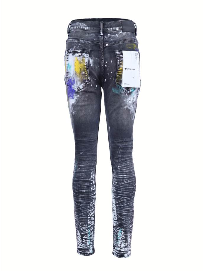 Amiri Paint Splatter Distressed Black Jeans – AMIJ045