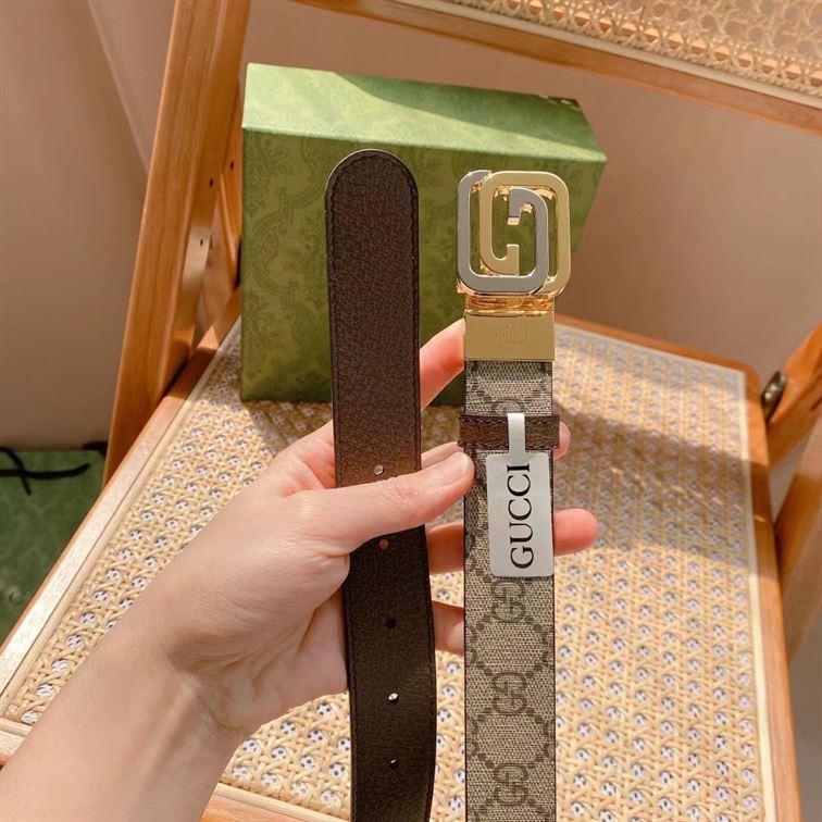 GUCCI REVERSIBLE BELT WITH SQUARED INTERLOCKING G – GB022