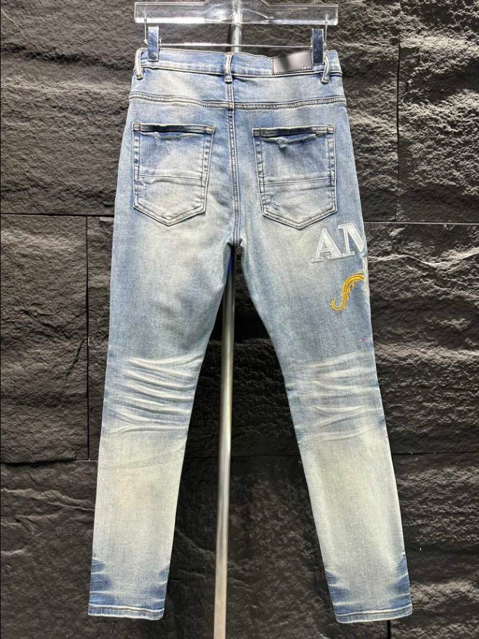 Amiri Ripp White Blue Jeans – AMIJ008