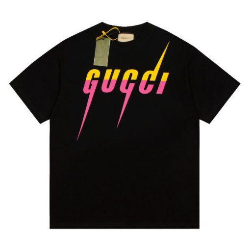 GUCCI COTTON T-SHIRT WITH GUCCI BLADE PRINT – GGS060