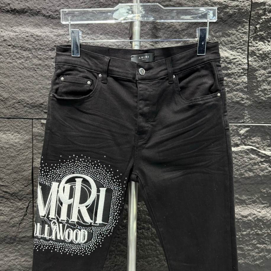 Amiri Men Crystal-Embellished Skinny Black Jeans – AMIJ015