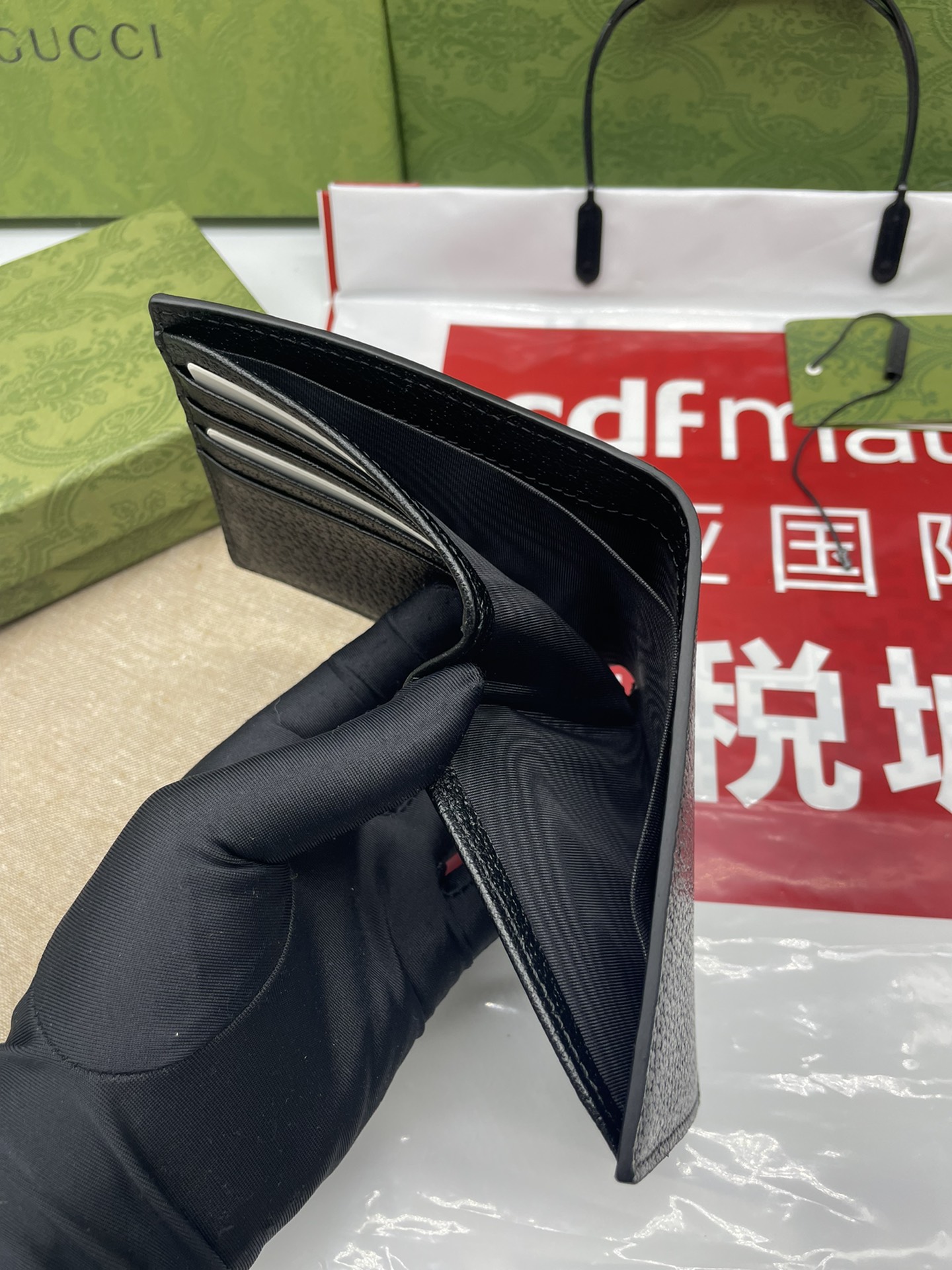 BLACK LEATHER ANIMALIER WALLET – WLG058