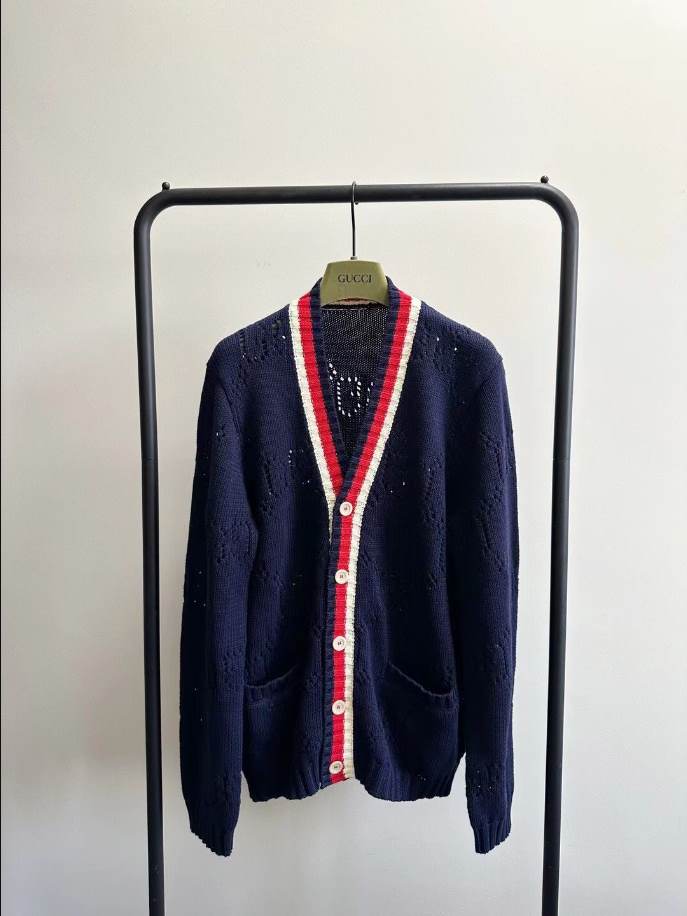 Gucci Open Knit Cotton Blue Knitwear – GCK061