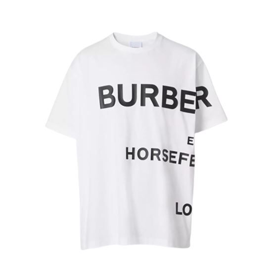 BURBERRY HORSEFERRY PRINT COTTON OVERSIZED T-SHIRT – BRS002