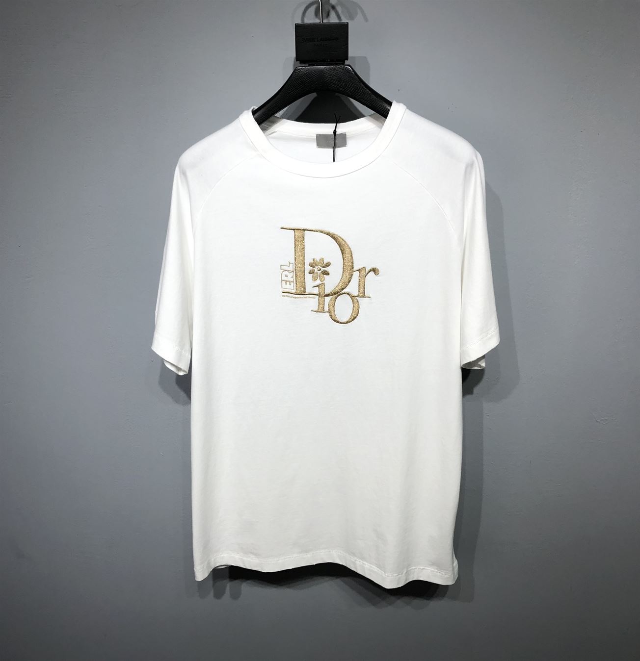 DIOR RELAXED-FIT DIOR BY ERL T-SHIRT WHITE SLUB COTTON JERSEY – DOT021