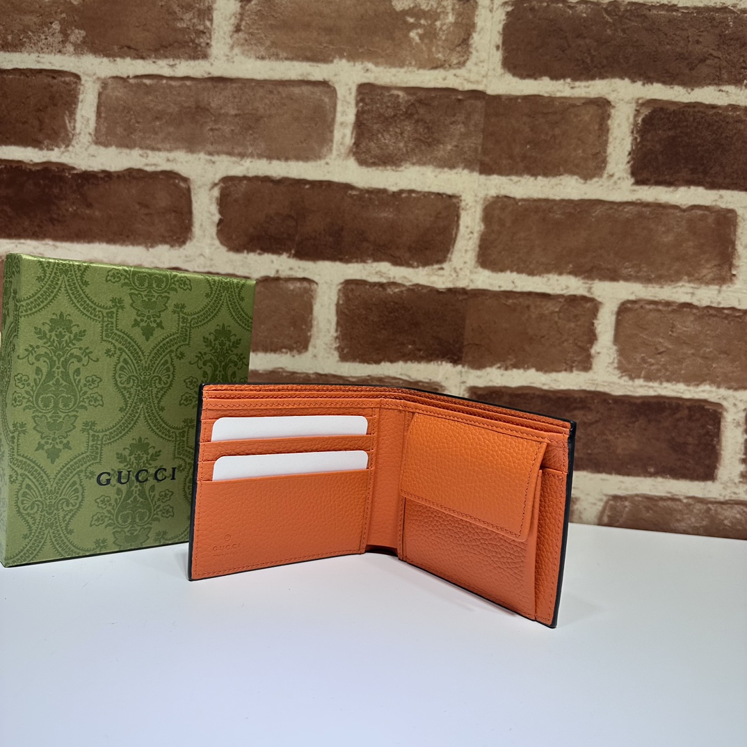 GUCCI EMBOSSED JUMBO GG LOGO WALLET IN ORANGE – WLG020