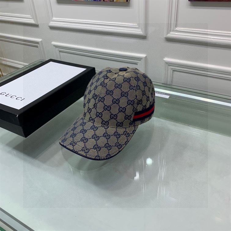 GUCCI WEB-STRIPE GG-LOGO BASEBALL HAT – GH064