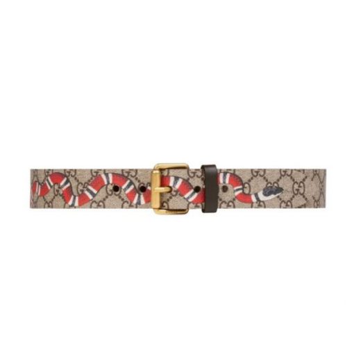 GUCCI GG SUPREME BELT WITH KINGSNAKE PRINT – GB034