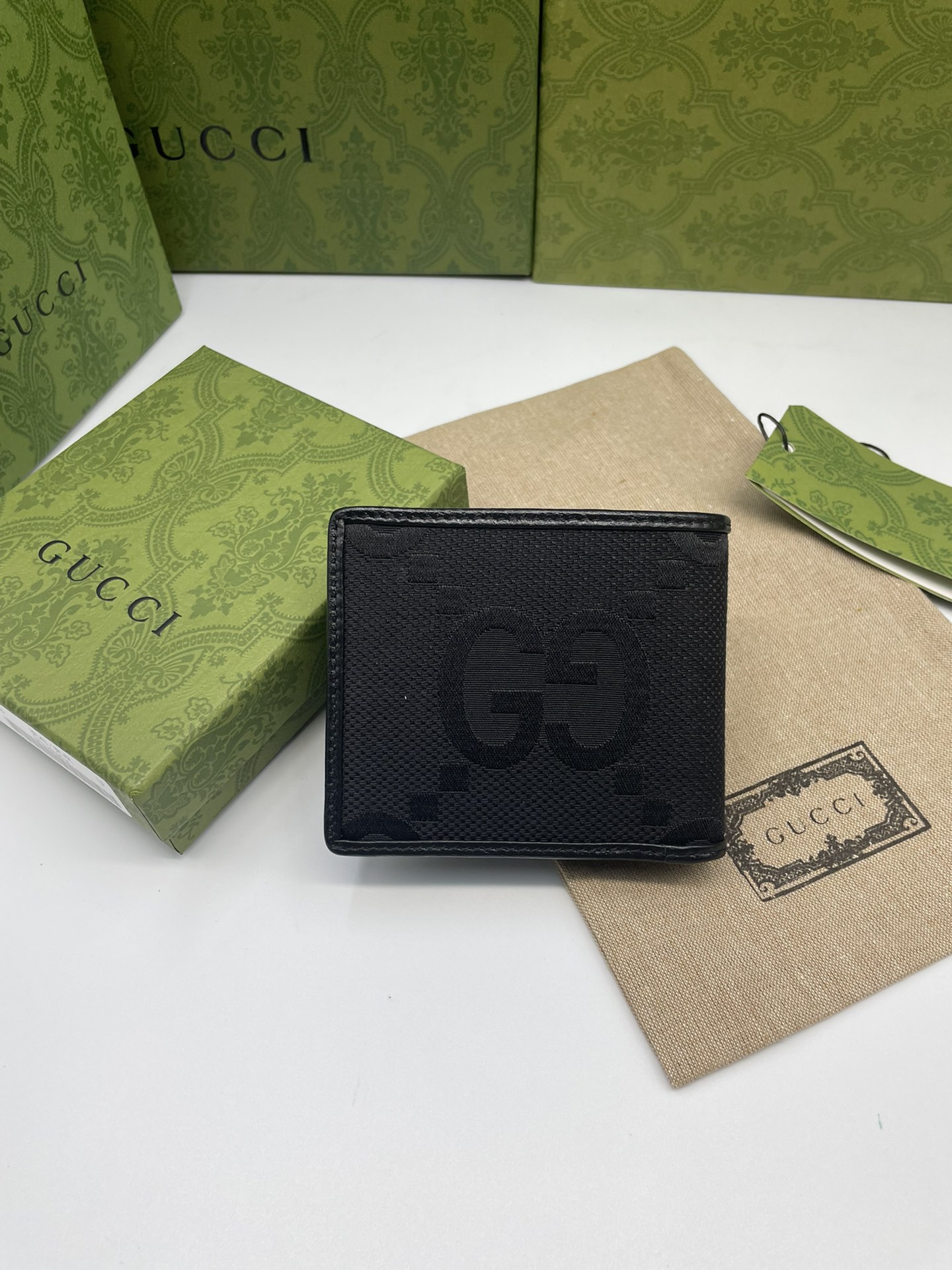 JUMBO GG WALLET IN BLACK LEATHER – WLG057