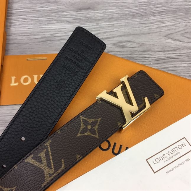 LOUIS VUITTON LV INITIALES 30MM REVERSIBLE BELT MONOGAM – LBE082