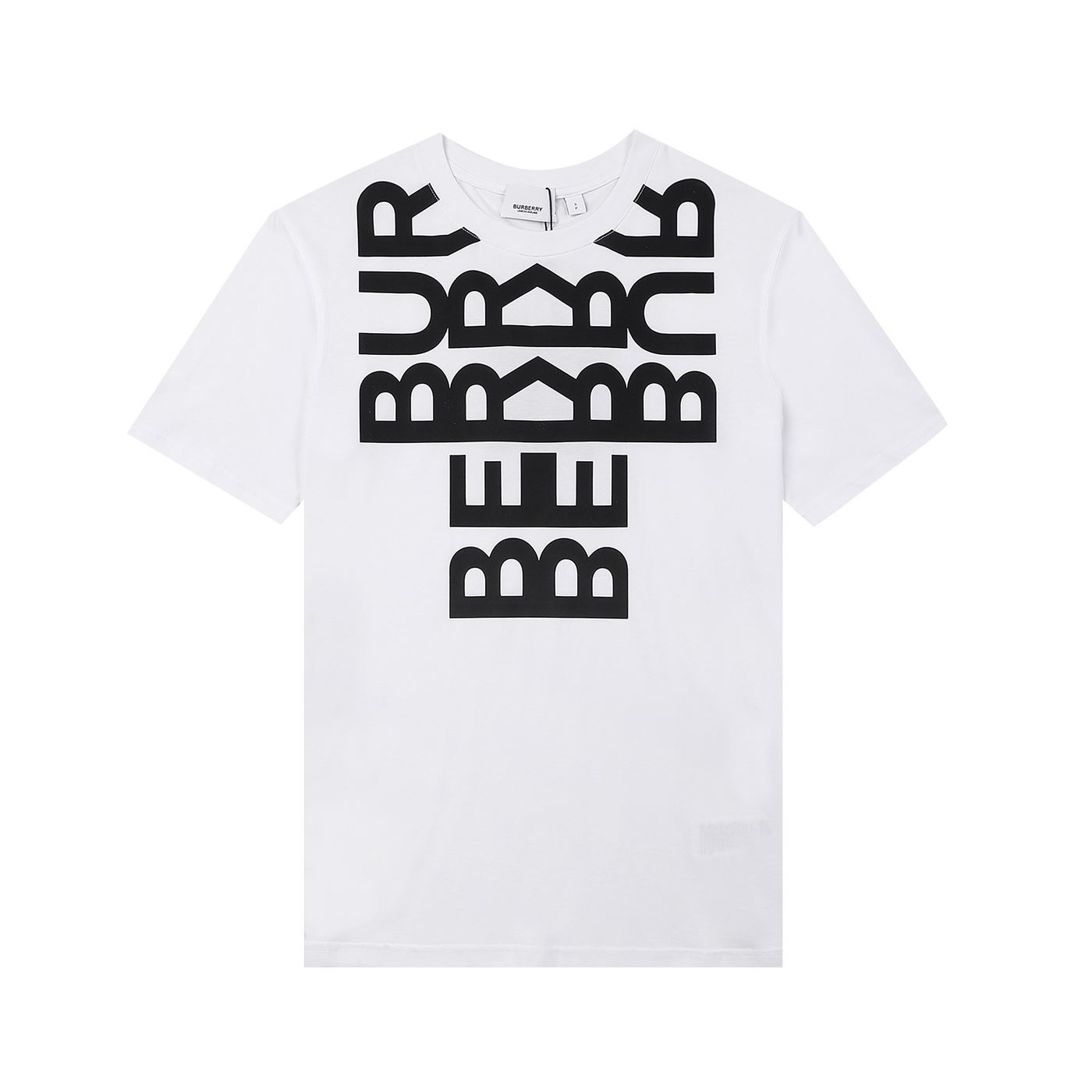 BURBERRY LOGO PRINT COTTON OVERSIZED T-SHIRT IN WHITE – BRS004
