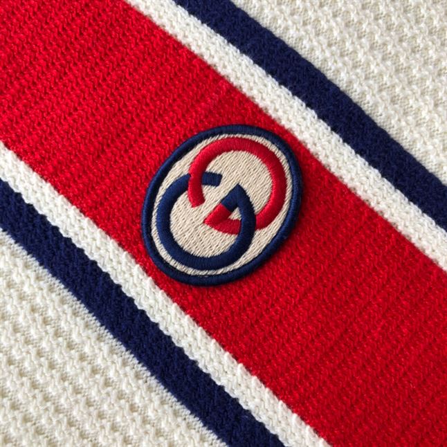 GUCCI KNIT COTTON CARDIGAN WITH PATCH – GCK043