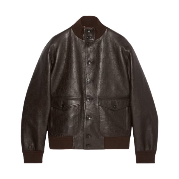 GUCCI GG LEATHER BOMBER JACKET – GCJ040