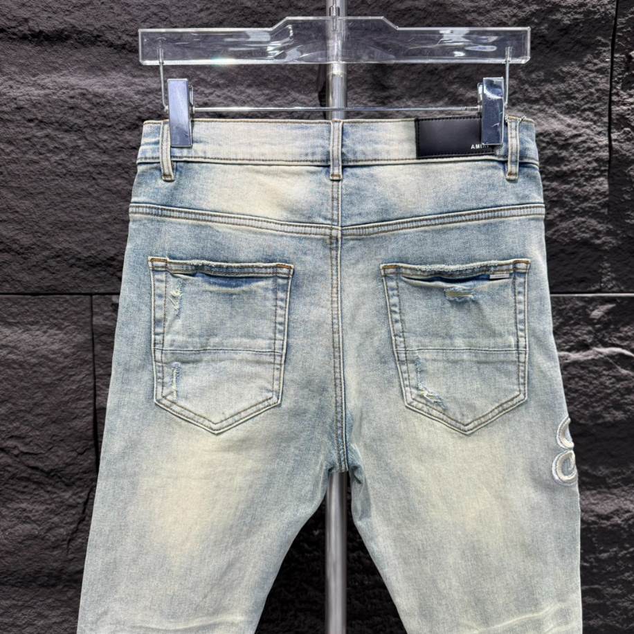 Amiri Ripp White Blue Jeans – AMIJ027