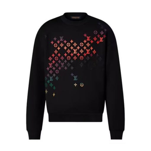 LOUIS VUITTON EMBROIDERED COTTON SWEATSHIRT BLACK – LH066