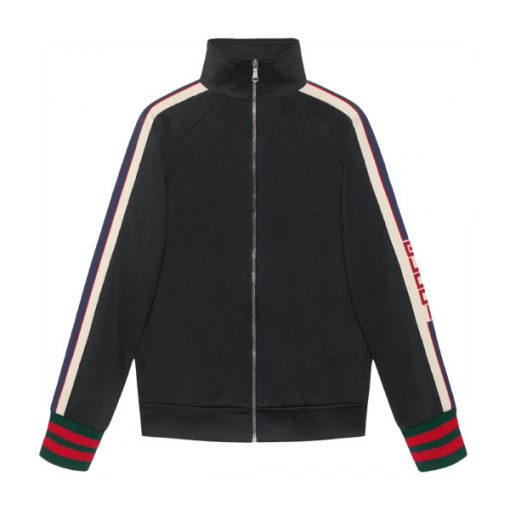 GUCCI TECHNICAL JERSEY JACKET BLACK – GCJ016