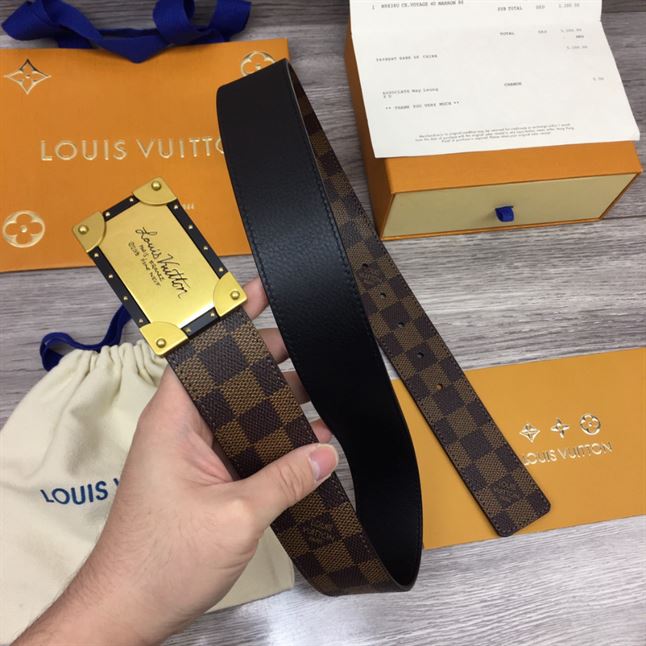 LV DAMIER EBENE NEO TRUNK 40MM REVERSIBLE BELT – LBE066