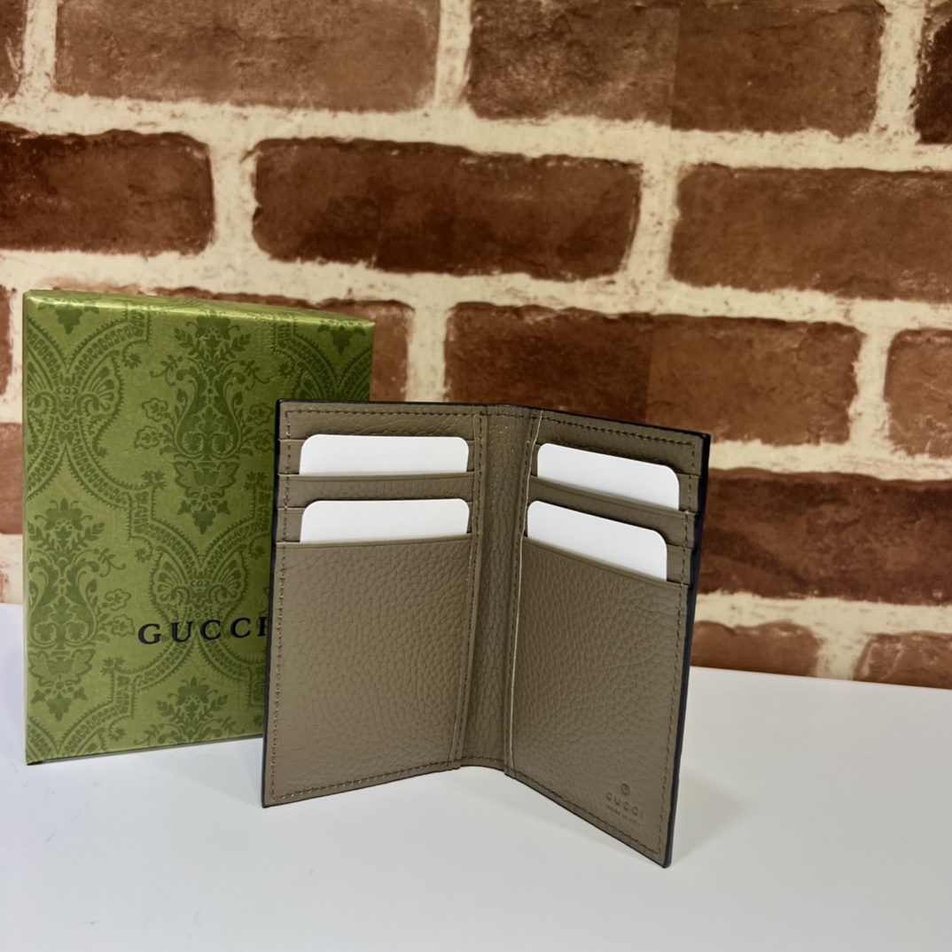 GUCCI PEBBLED CALFSKIN CARD HOLDER – WLG021