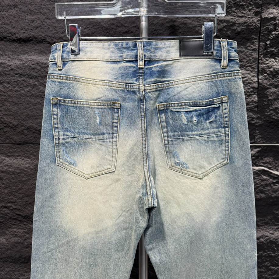 Amiri Ripp Stone Blue Jeans – AMIJ007