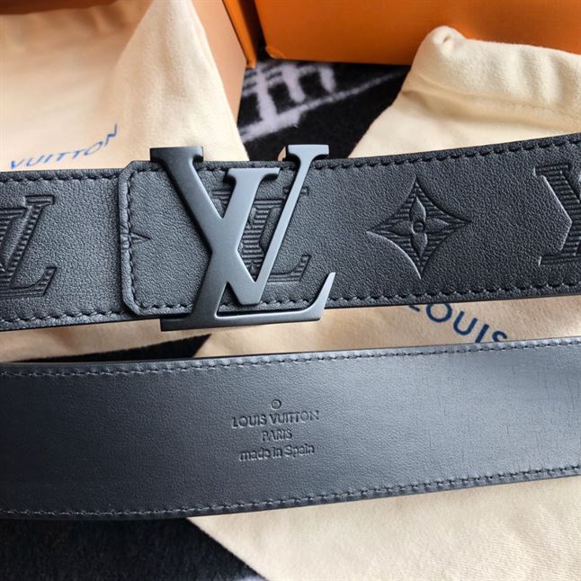 LOUIS VUITTON SHAPE BELT MONOGRAM SHADOW 40 MM BLACK – LBE050