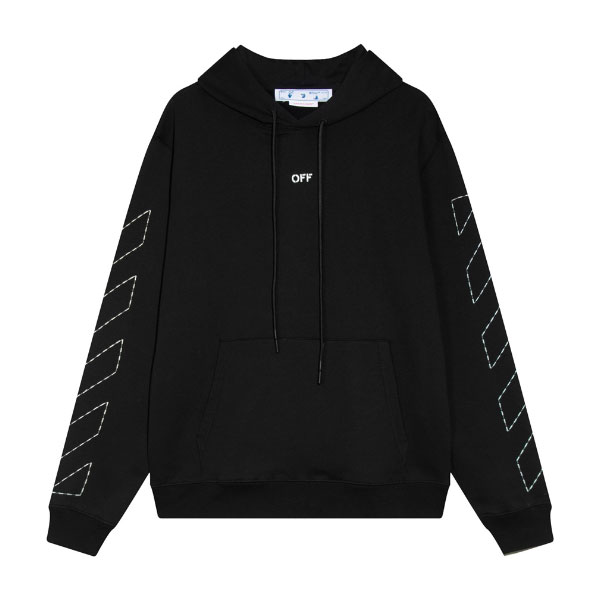 OFF-WHITE STITCH ARR DIAGS KNIW HOODIE – OS019