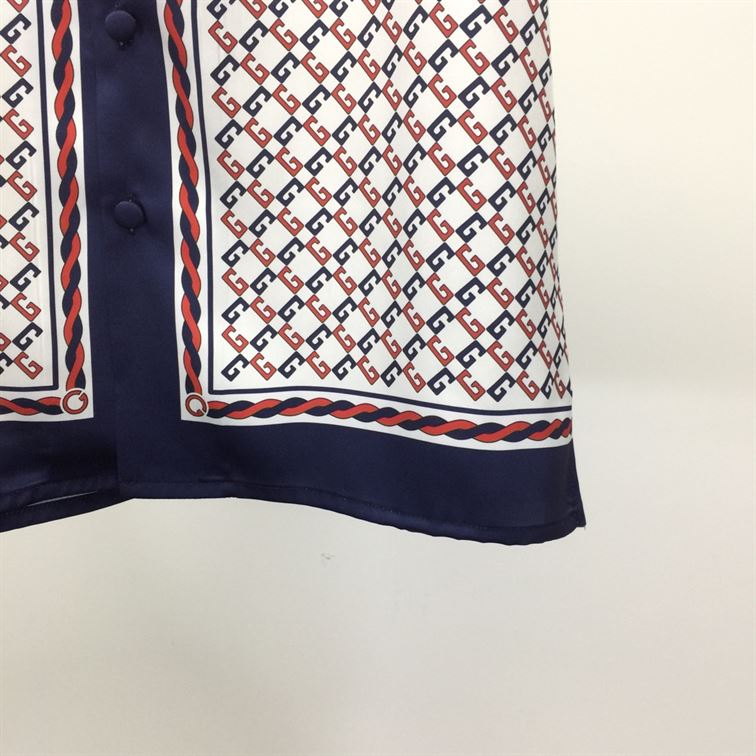 GUCCI GEOMETRIC G PRINT MUSLIN BOWLING SHIRT – GGS023