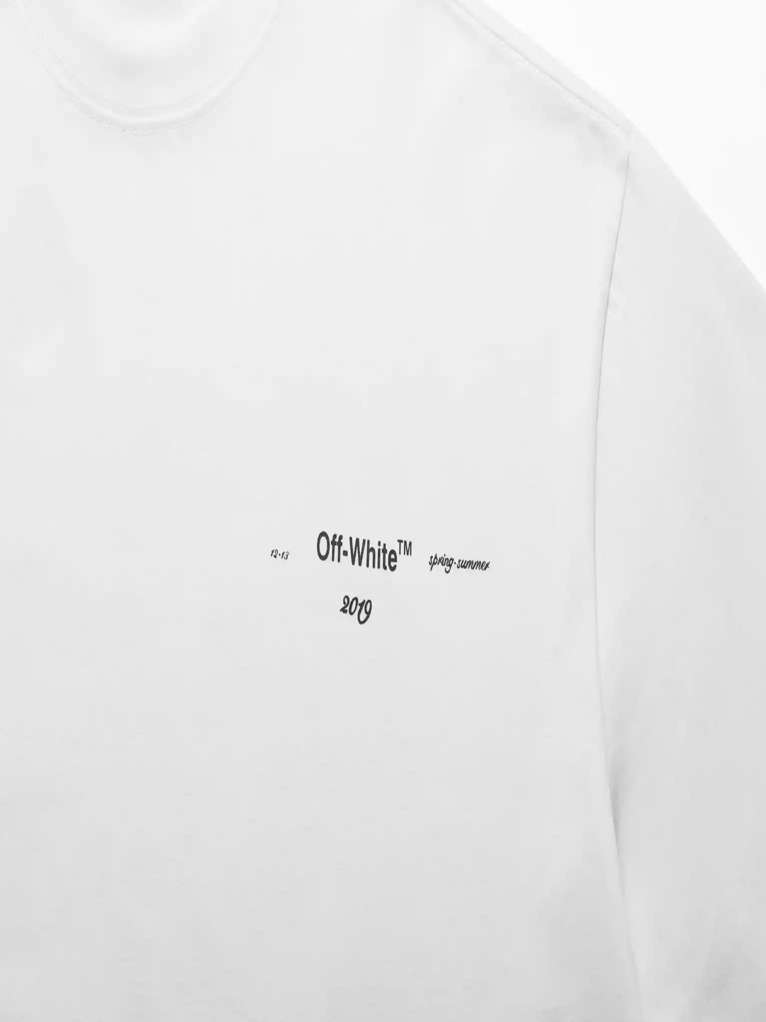 Off White Colour Painting Diagonals Arrows Tee White – OWS009