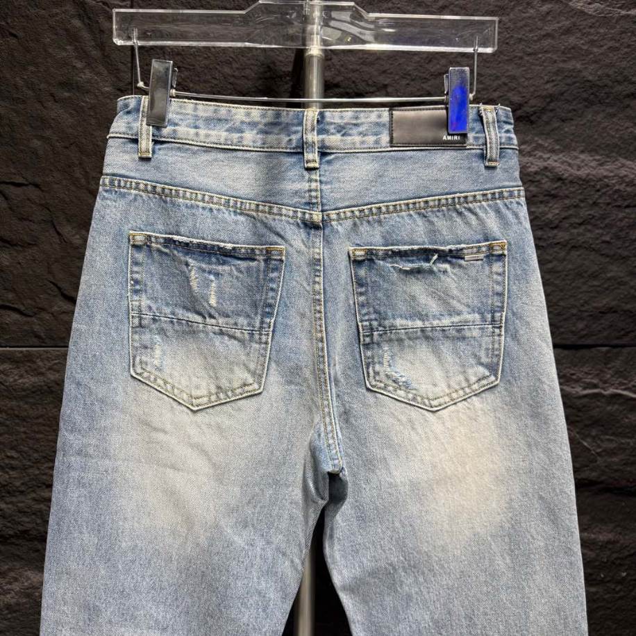 Amiri Rip White Blue Jeans – AMIJ037