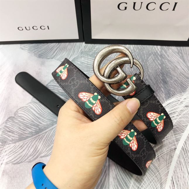 GUCCI GG MARMONT THIN BELT WITH BEES – GB033
