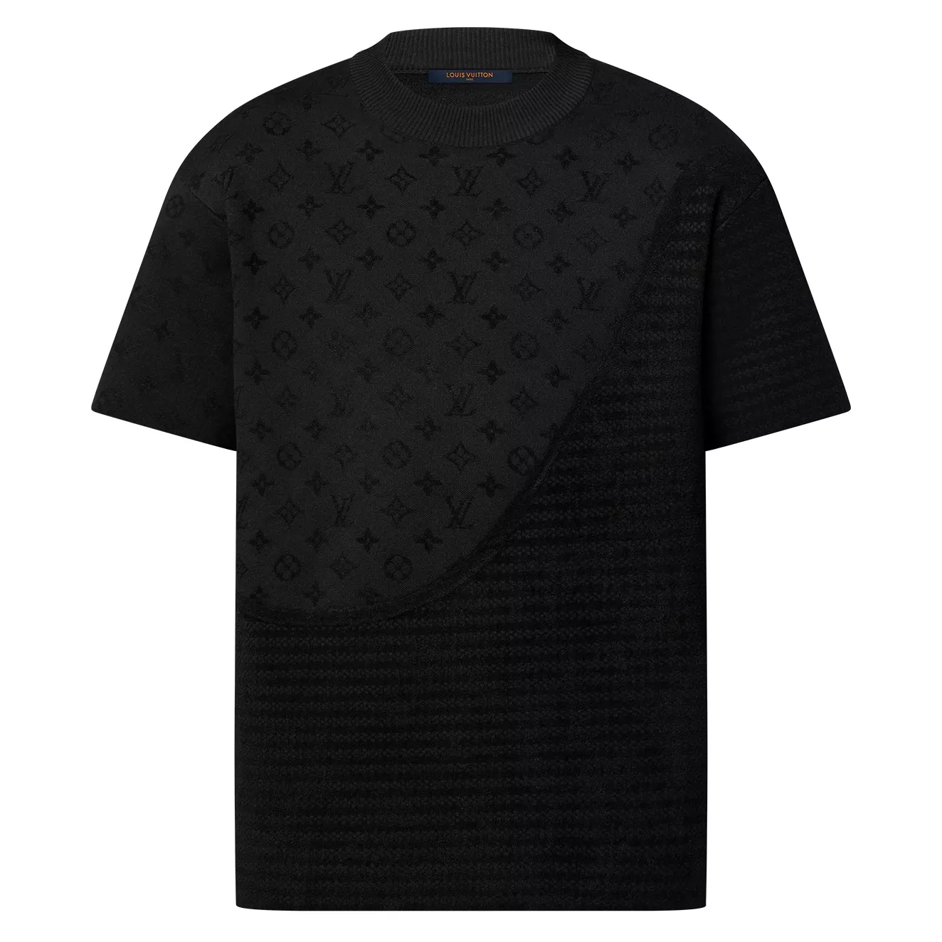 GRAPHIC JACQUARD SHORT-SLEEVED CREWNECK – LVTS125
