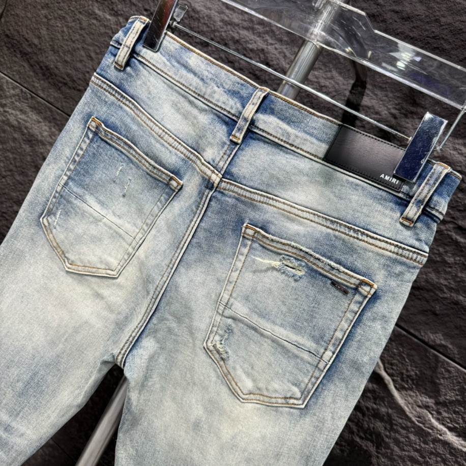 Amiri Ripp Blue White Jeans – AMIJ025