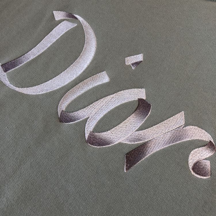 DIOR OVERSIZED HOODED SWEATSHIRT LIGHT GREEN ORGANIC COTTON FLEECE – DOS001