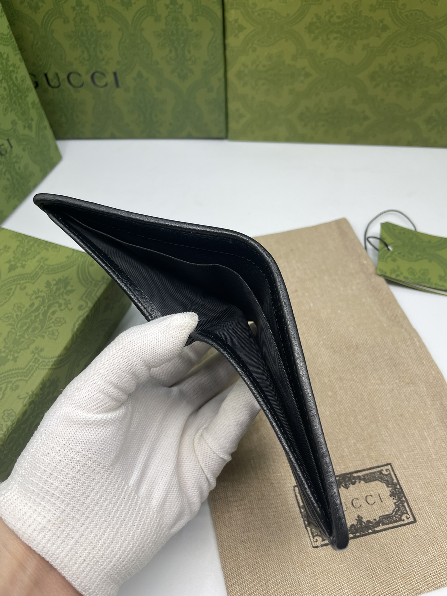 JUMBO GG WALLET IN BLACK LEATHER – WLG057