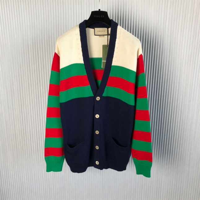 GUCCI COTTON AND WOOL BLEND CARDIGAN – GCK034